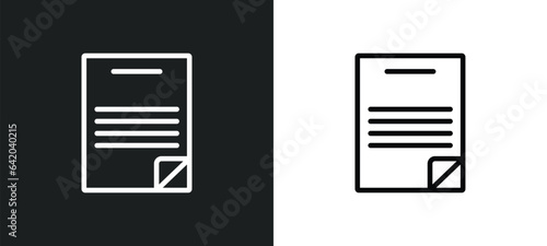 summary icon isolated in white and black colors. summary outline vector icon from technology collection for web, mobile apps and ui. photo