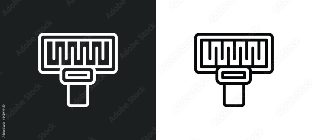 portable scanner icon isolated in white and black colors. portable scanner outline vector icon from technology collection for web, mobile apps and ui. portable scanner icon isolated in white and black colors. portable scanner outline vector icon from technology collection for web, mobile apps and ui.
