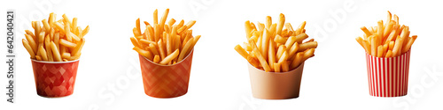 transparent background with french fries