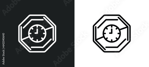 no waiting icon isolated in white and black colors. no waiting outline vector icon from traffic signs collection for web, mobile apps and ui.