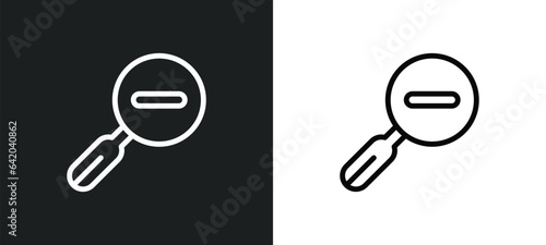 zoom out icon isolated in white and black colors. zoom out outline vector icon from user interface collection for web, mobile apps and ui.