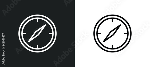 navigator icon isolated in white and black colors. navigator outline vector icon from user interface collection for web, mobile apps and ui.