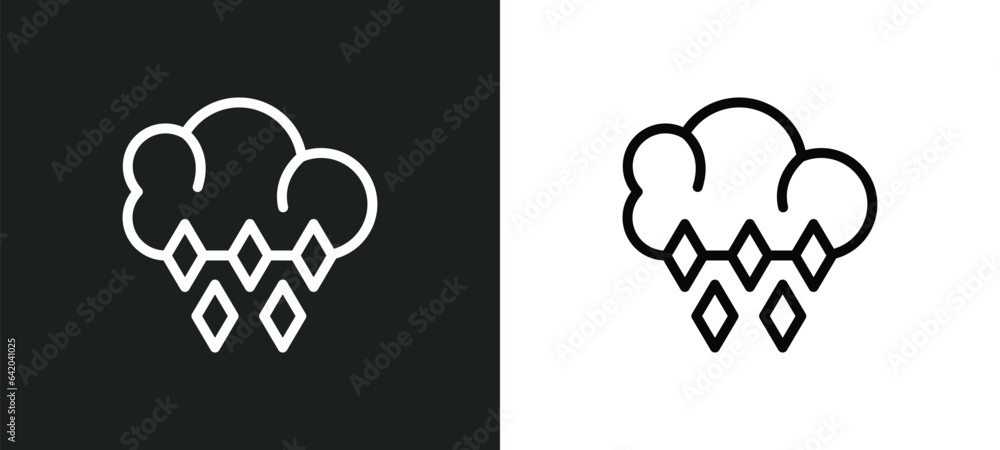 ice pellets icon isolated in white and black colors. ice pellets outline vector icon from weather collection for web, mobile apps and ui. ice pellets icon isolated in white and black colors. ice pellets outline vector icon from weather collection for web, mobile apps and ui.