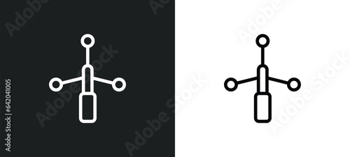 anemometer icon isolated in white and black colors. anemometer outline vector icon from weather collection for web, mobile apps and ui. photo