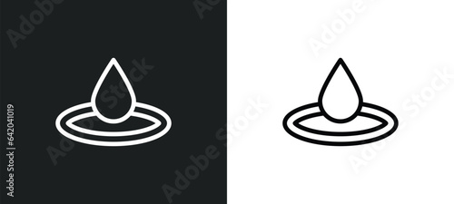deluge icon isolated in white and black colors. deluge outline vector icon from weather collection for web, mobile apps and ui.