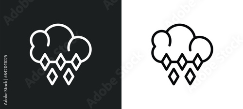 ice pellets icon isolated in white and black colors. ice pellets outline vector icon from weather collection for web, mobile apps and ui.