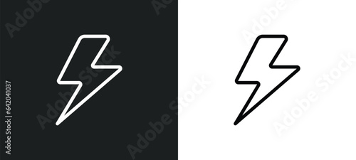 light bolt icon isolated in white and black colors. light bolt outline vector icon from weather collection for web, mobile apps and ui.