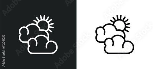 subtropical climate icon isolated in white and black colors. subtropical climate outline vector icon from weather collection for web, mobile apps and ui.