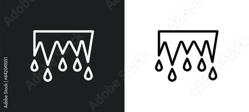 thaw icon isolated in white and black colors. thaw outline vector icon from weather collection for web, mobile apps and ui.