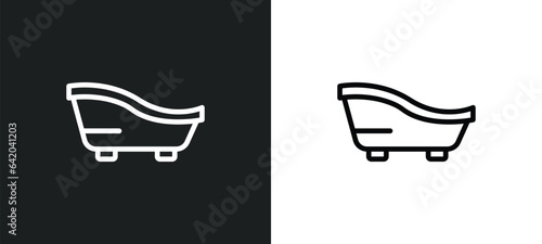 hot tub icon isolated in white and black colors. hot tub outline vector icon from wellness collection for web, mobile apps and ui.