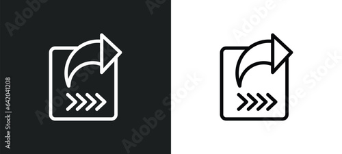 forwarding icon isolated in white and black colors. forwarding outline vector icon from web hosting collection for web, mobile apps and ui.
