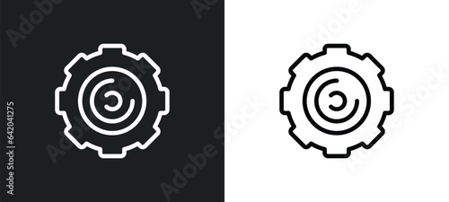 winter tire icon isolated in white and black colors. winter tire outline vector icon from winter collection for web, mobile apps and ui.