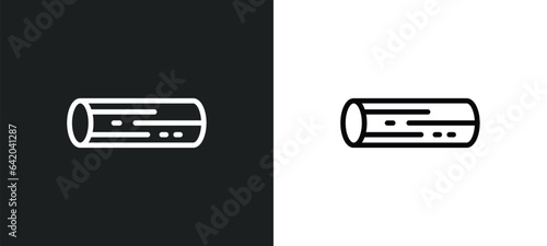 logs icon isolated in white and black colors. logs outline vector icon from winter collection for web, mobile apps and ui.