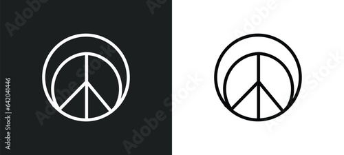 pacifism icon isolated in white and black colors. pacifism outline vector icon from world peace collection for web, mobile apps and ui.