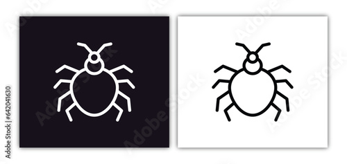bedbug icon isolated in white and black colors. bedbug outline vector icon from animals collection for web, mobile apps and ui.