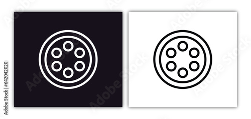 chamber icon isolated in white and black colors. chamber outline vector icon from army and war collection for web, mobile apps and ui.
