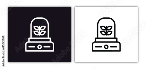 artificial atmosphere icon isolated in white and black colors. artificial atmosphere outline vector icon from artificial intellegence collection for web, mobile apps and ui.