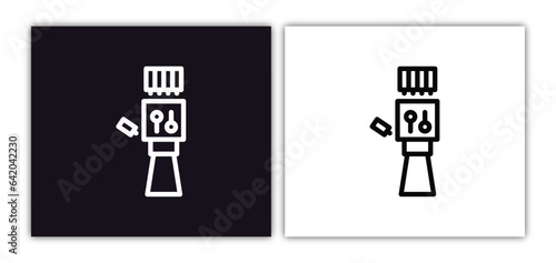 bionic arm icon isolated in white and black colors. bionic arm outline vector icon from artificial intellegence collection for web, mobile apps and ui.