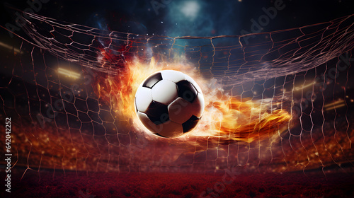 Football on fire © Trendy Graphics