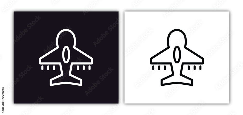 aeroplane icon isolated in white and black colors. aeroplane outline vector icon from artificial intelligence collection for web, mobile apps and ui. aeroplane icon isolated in white and black colors. aeroplane outline vector icon from artificial intelligence collection for web, mobile apps and ui.