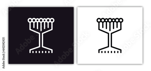 technology tree icon isolated in white and black colors. technology tree outline vector icon from artificial intellegence collection for web, mobile apps and ui.