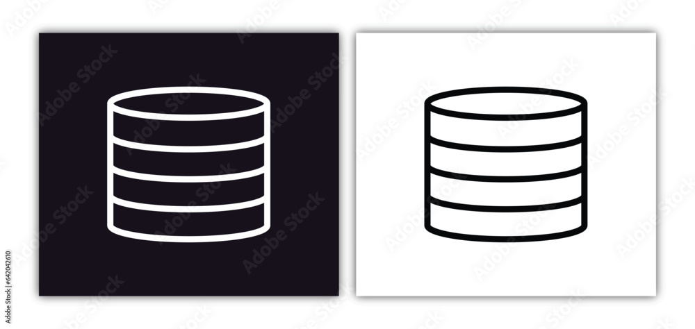 database icon isolated in white and black colors. database outline vector icon from artificial intelligence collection for web, mobile apps and ui. database icon isolated in white and black colors. database outline vector icon from artificial intelligence collection for web, mobile apps and ui.