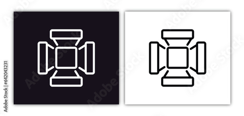 mizu gumo icon isolated in white and black colors. mizu gumo outline vector icon from asian collection for web, mobile apps and ui. photo