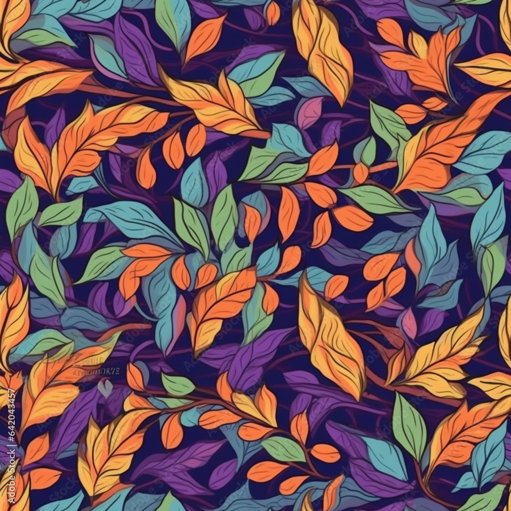 seamless leaves pattern