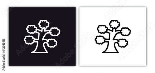 penjing icon isolated in white and black colors. penjing outline vector icon from asian collection for web, mobile apps and ui.