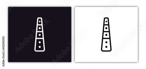 dizi icon isolated in white and black colors. dizi outline vector icon from asian collection for web, mobile apps and ui. photo