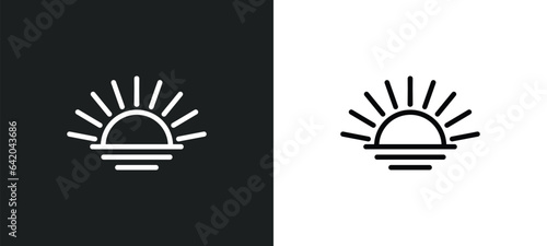sun icon isolated in white and black colors. sun outline vector icon from brazilia collection for web, mobile apps and ui.