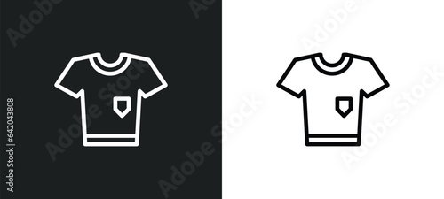 football jersey icon isolated in white and black colors. football jersey outline vector icon from brazilia collection for web, mobile apps and ui.