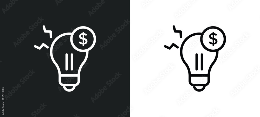 ideas to earn money icon isolated in white and black colors. ideas to earn money outline vector icon from business collection for web, mobile apps and ui. ideas to earn money icon isolated in white and black colors. ideas to earn money outline vector icon from business collection for web, mobile apps and ui.