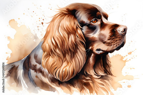 the dog wild animal in a watercolor style © boying