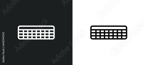 car grille or radiator grille icon isolated in white and black colors. car grille or radiator outline vector icon from car parts collection for web, mobile apps and ui.