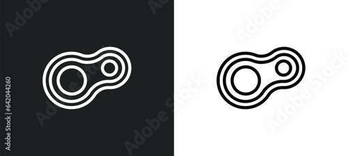 car headlight icon isolated in white and black colors. car headlight outline vector icon from car parts collection for web, mobile apps and ui.