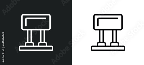 car headrest icon isolated in white and black colors. car headrest outline vector icon from car parts collection for web, mobile apps and ui. photo