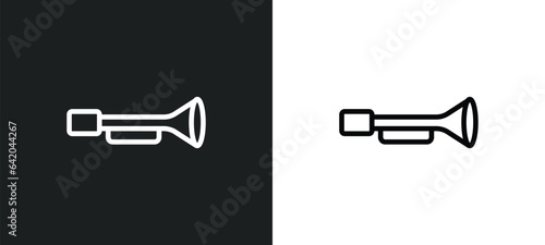 car horn icon isolated in white and black colors. car horn outline vector icon from car parts collection for web, mobile apps and ui.