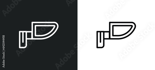 car wing mirror icon isolated in white and black colors. car wing mirror outline vector icon from car parts collection for web, mobile apps and ui.