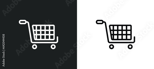 checkered icon isolated in white and black colors. checkered outline vector icon from commerce collection for web, mobile apps and ui.
