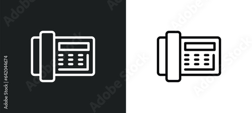 digital phone icon isolated in white and black colors. digital phone outline vector icon from communications collection for web, mobile apps and ui.