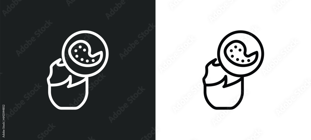 color palette icon isolated in white and black colors. color palette ...