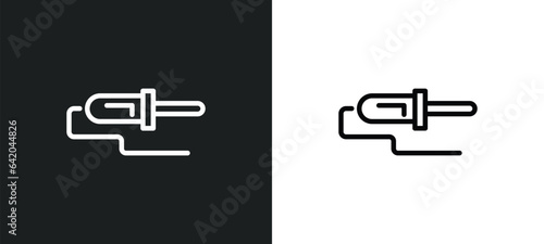solder icon isolated in white and black colors. solder outline vector icon from construction and tools collection for web, mobile apps and ui.