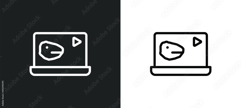 paleontology icon isolated in white and black colors. paleontology outline vector icon from e learning and education collection for web, mobile apps and ui. paleontology icon isolated in white and black colors. paleontology outline vector icon from e learning and education collection for web, mobile apps and ui.