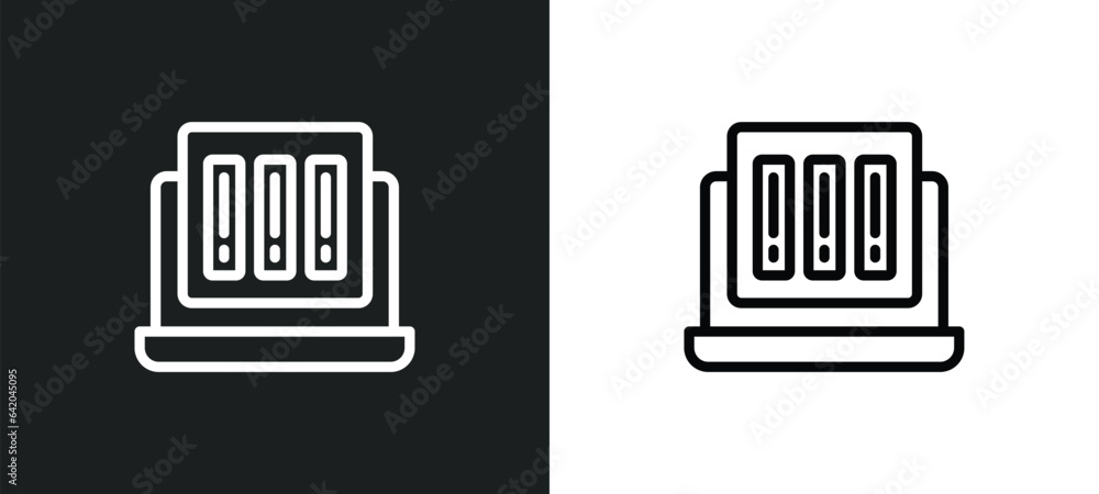 online library icon isolated in white and black colors. online library outline vector icon from e learning and education collection for web, mobile apps and ui. online library icon isolated in white and black colors. online library outline vector icon from e learning and education collection for web, mobile apps and ui.