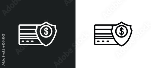 payment security icon isolated in white and black colors. payment security outline vector icon from e commerce and payment collection for web, mobile apps and ui.