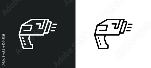 barcode scanner icon isolated in white and black colors. barcode scanner outline vector icon from e commerce collection for web, mobile apps and ui.