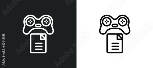 game-based learning icon isolated in white and black colors. game-based learning outline vector icon from e learning and education collection for web, mobile apps and ui.