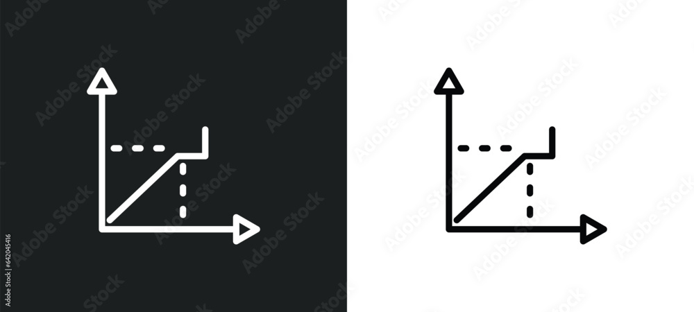 cartesian coordinate system icon isolated in white and black colors. cartesian coordinate system outline vector icon from education collection for web, mobile apps and ui. cartesian coordinate system icon isolated in white and black colors. cartesian coordinate system outline vector icon from education collection for web, mobile apps and ui.