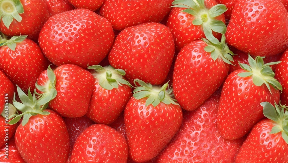 Ripe strawberries. Top view of fresh and sweet red strawberries. Ripe strawberries. Top view of fresh and sweet red strawberries.